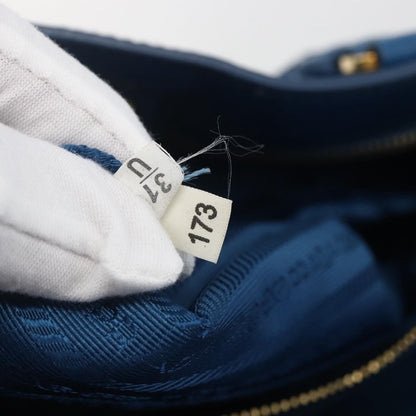 Prada Lux Open Tote Saffiano Leather, BLUE, LEATHER, Tote bag
