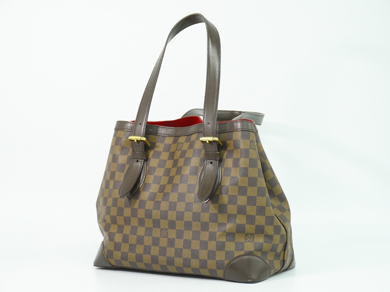 Louis Vuitton Hampstead Handbag Damier, Brown, Canvas, Shoulder Bag