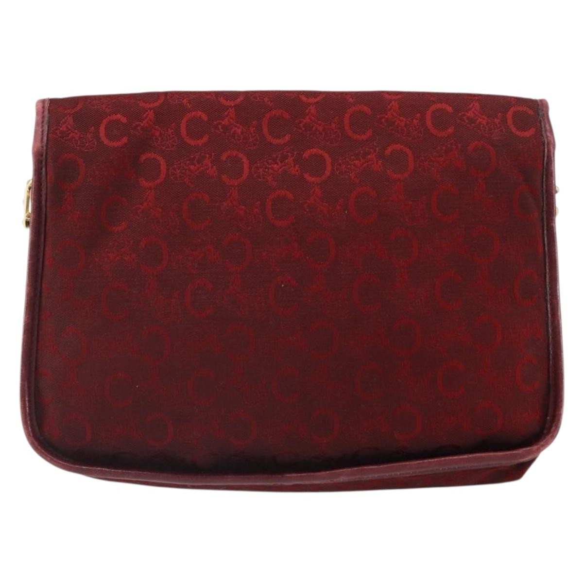 Celine C Sulky Shoulder bag Canvas, RED, CANVAS, Shoulder bag