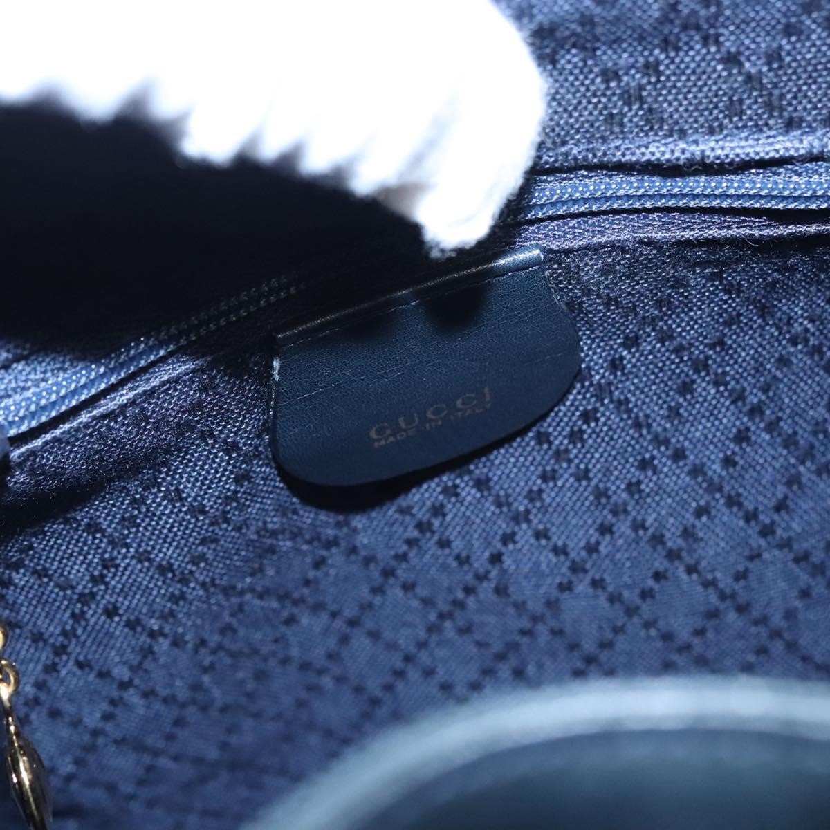 Gucci Vintage Bamboo Backpack Leather, Black, Leather, Backpack