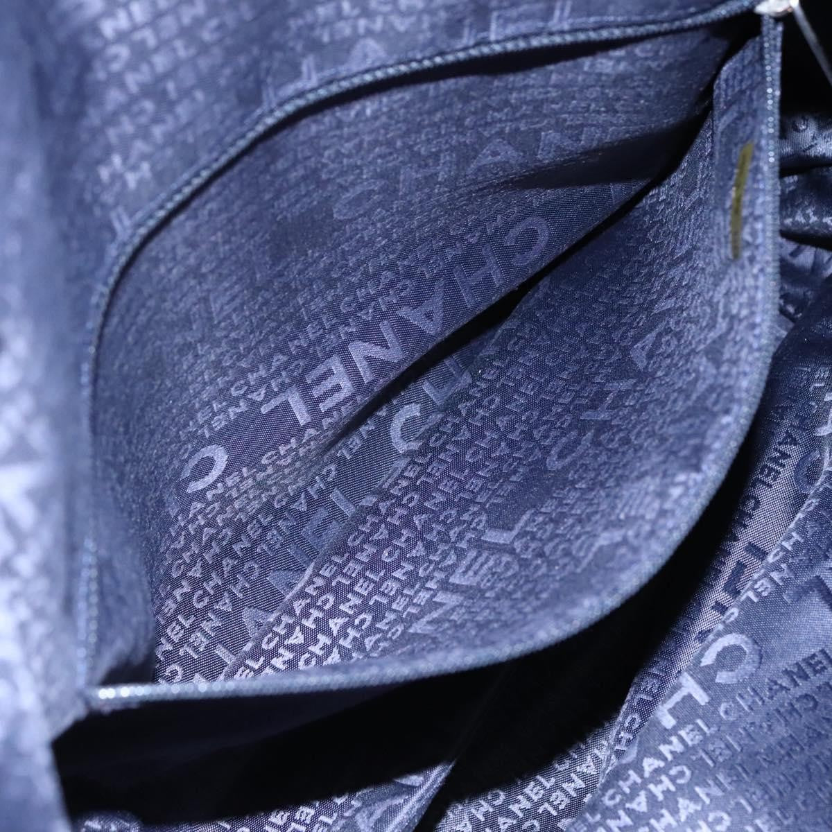 Chanel Vintage Bowler Bag Printed Canvas, NAVY, CANVAS, Handbag