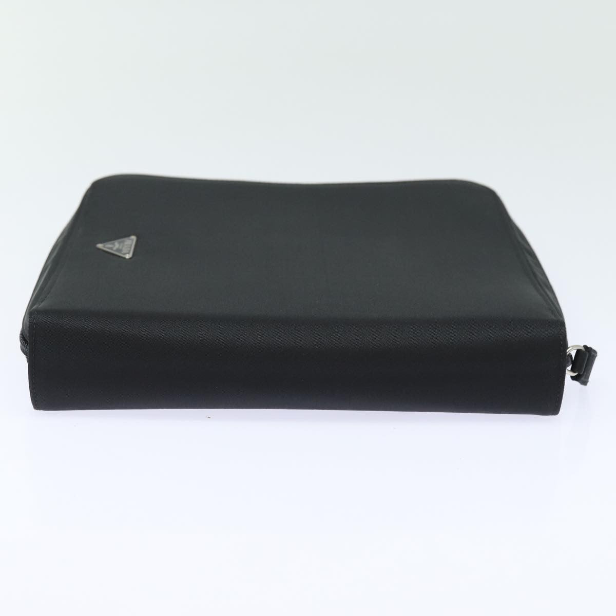 Prada MiniDisc pouch Nylon, BLACK, NYLON, Clutche & pouche