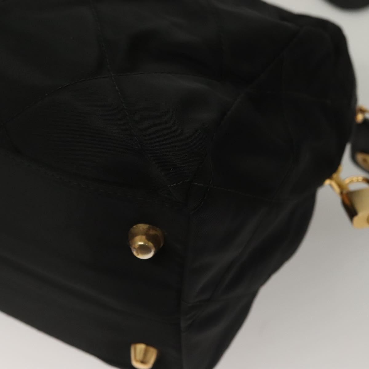 Prada Chain Shoulder Bag Tessuto, BLACK, NYLON, Shoulder bag