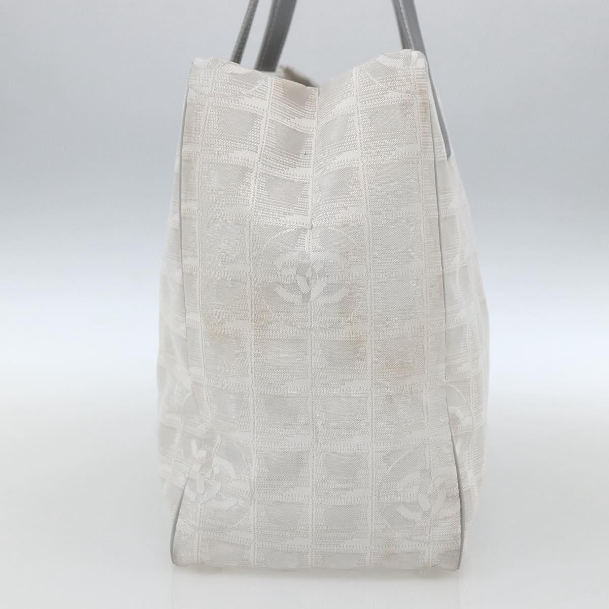 Chanel Travel Line Tote Nylon, SILVER, NYLON, Tote bag