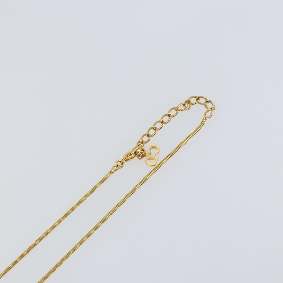 Christian Dior D logo Pendant Necklace Metal, GOLD, METAL, Necklace