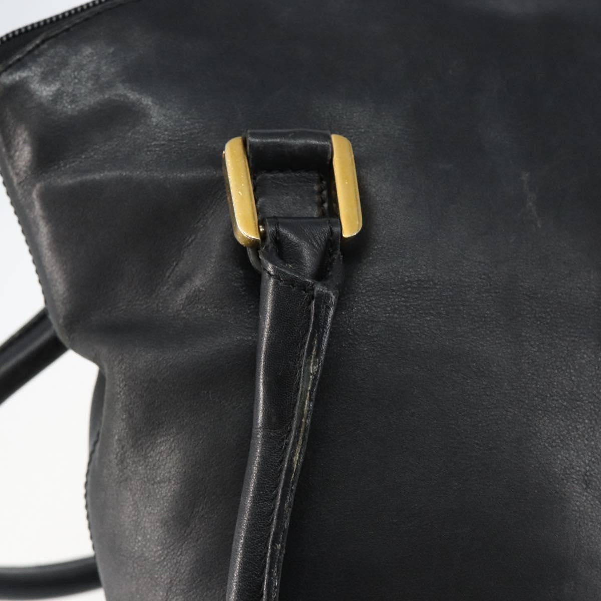 Loewe Anagram handbag Leather, BLACK, LEATHER, Handbag