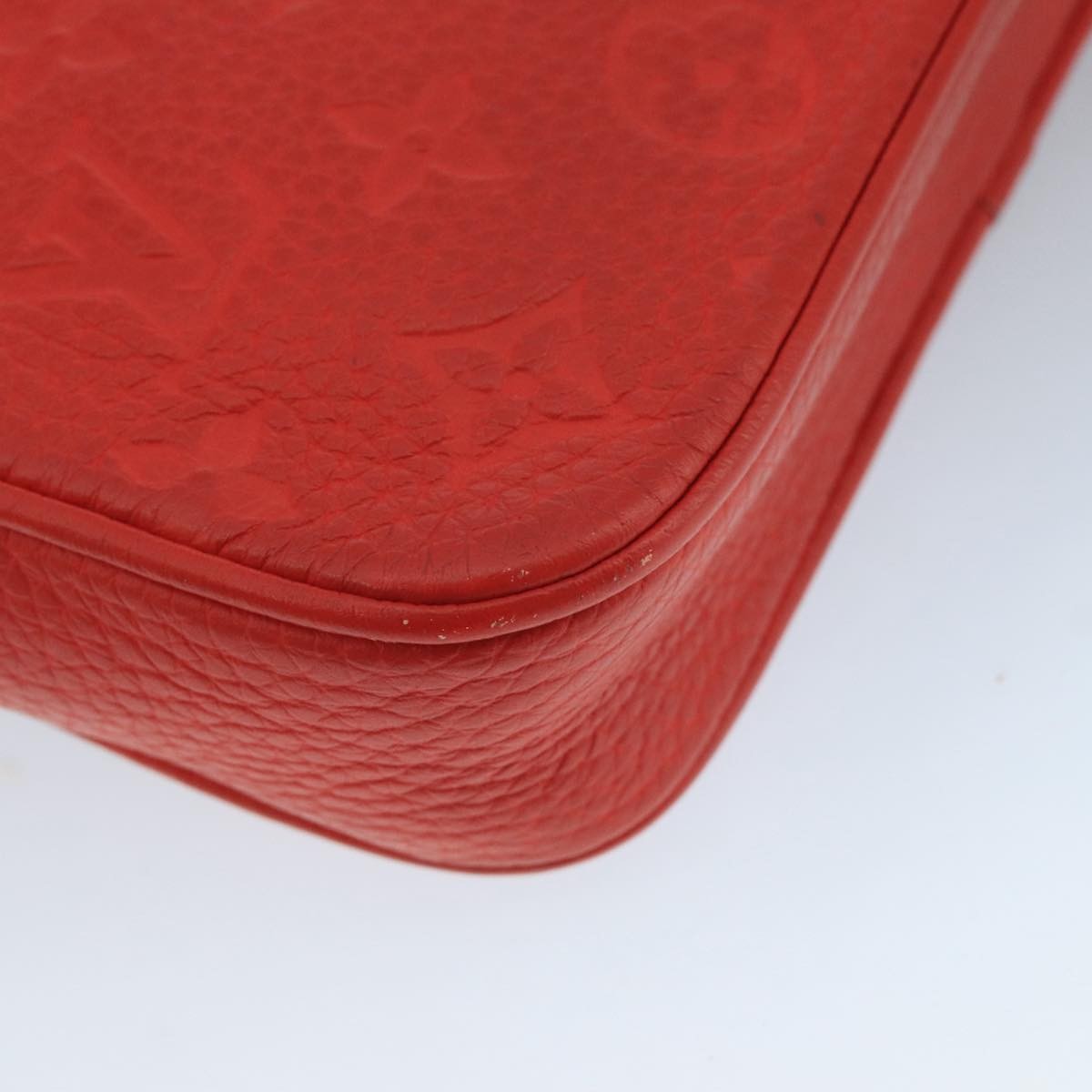 Louis Vuitton Solar Ray Pochette Volga Monogram Taurillon Leather, RED, LEATHER, Clutche & pouche