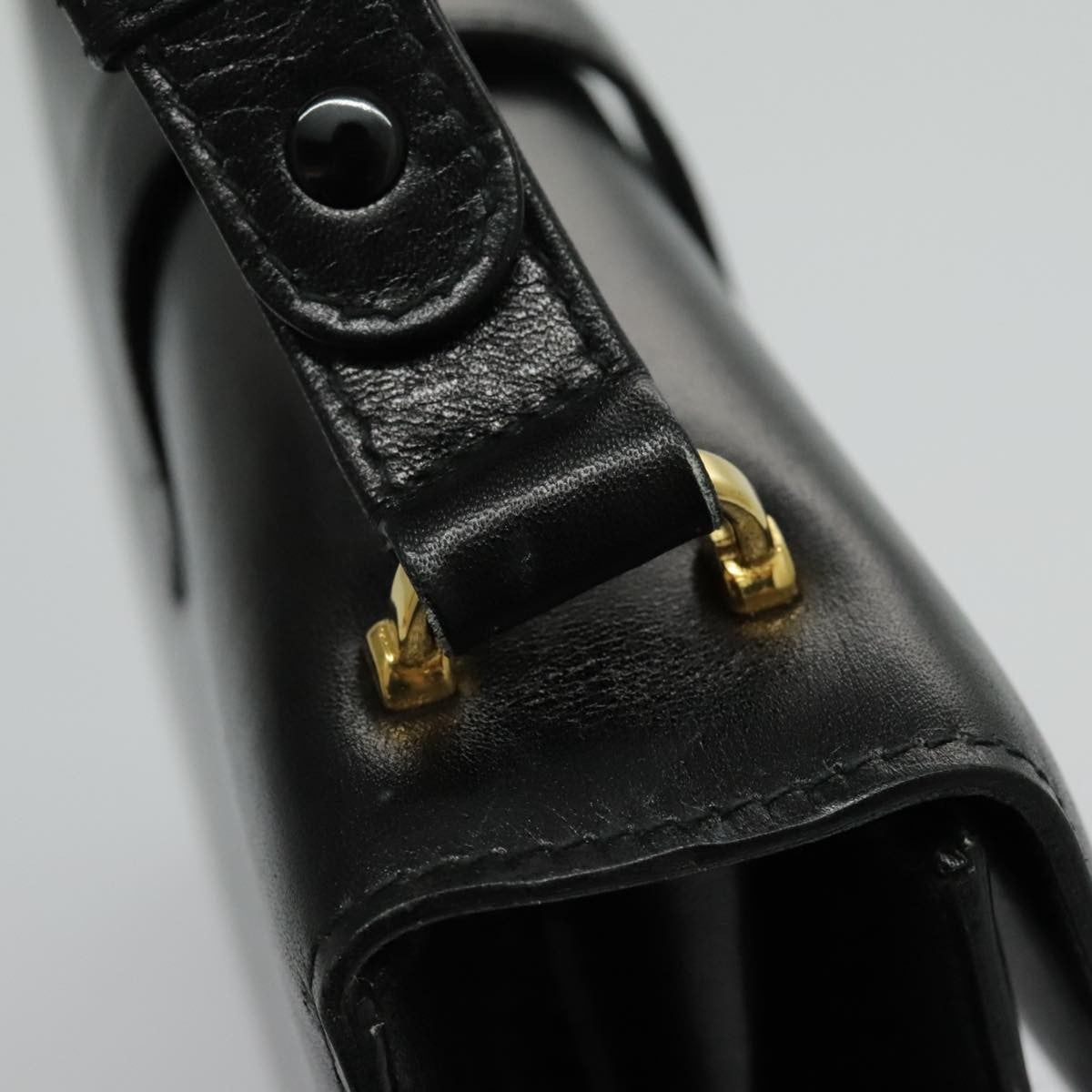 Celine Shoulder Bag Leather, BLACK, LEATHER, Shoulder bag