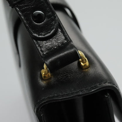 Celine Shoulder Bag Leather, BLACK, LEATHER, Shoulder bag