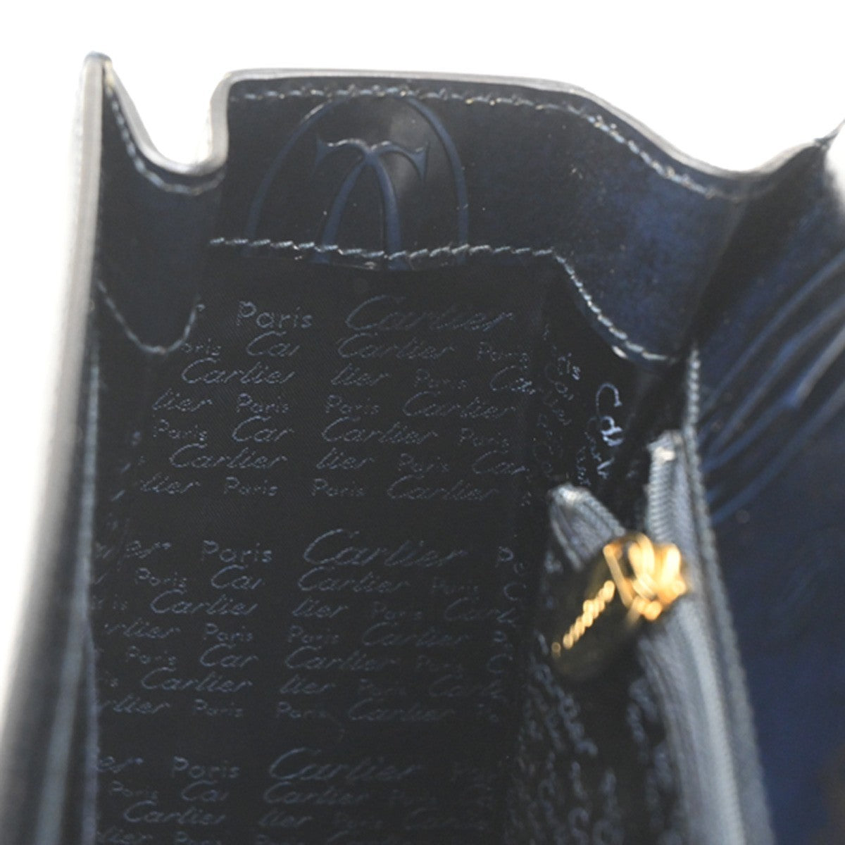 cartier Happy Birthday Handbag Patent Leather, NAVY, PATENT_LEATHER, Handbag