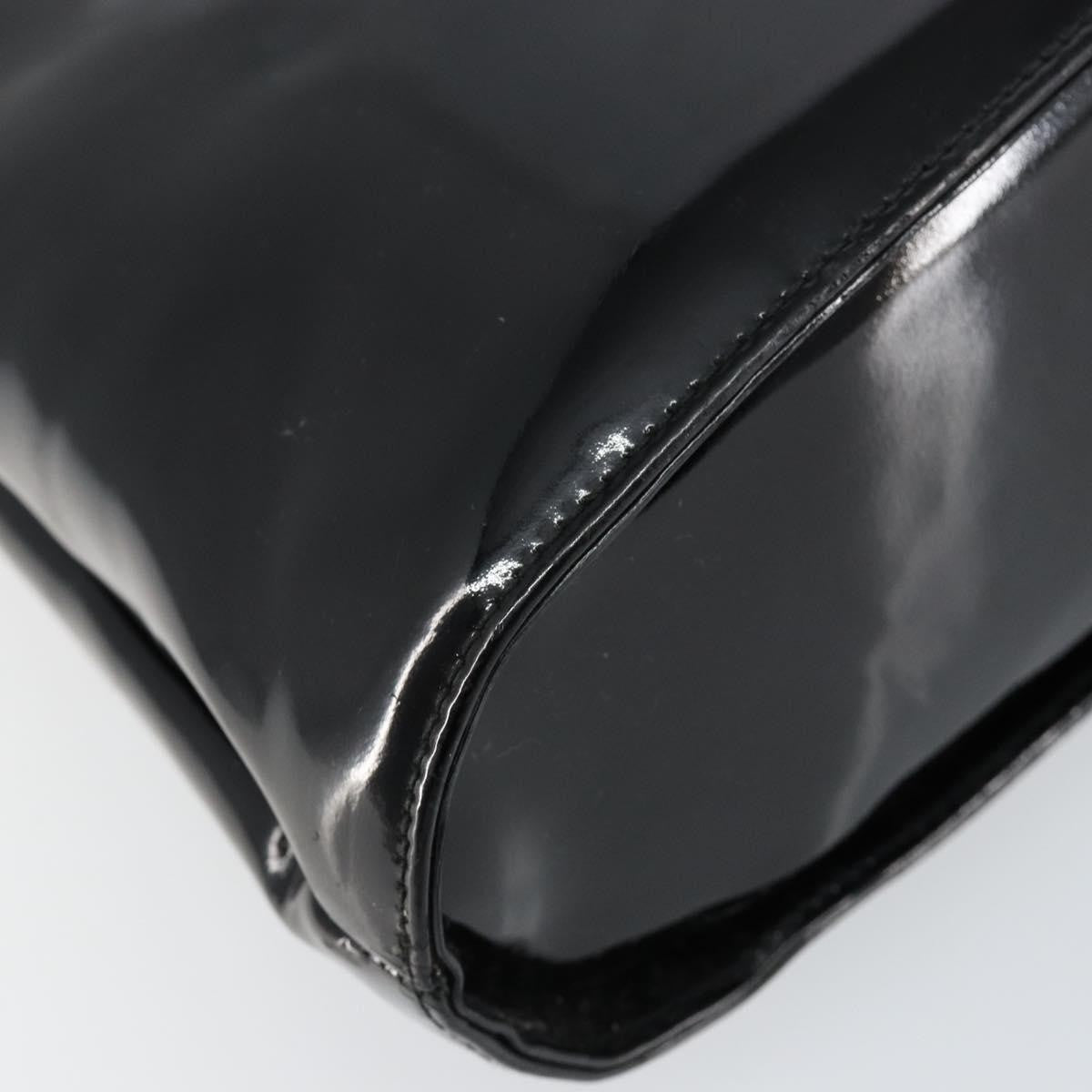 Salvatore Ferragamo Wanda Handbag Patent Leather, BLACK, PATENT_LEATHER, Handbag