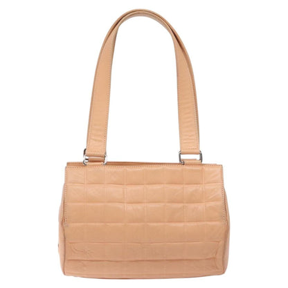 Chanel Chocolate Bar Barrel Bag Quilted Leather, BEIGE, LEATHER, Handbag