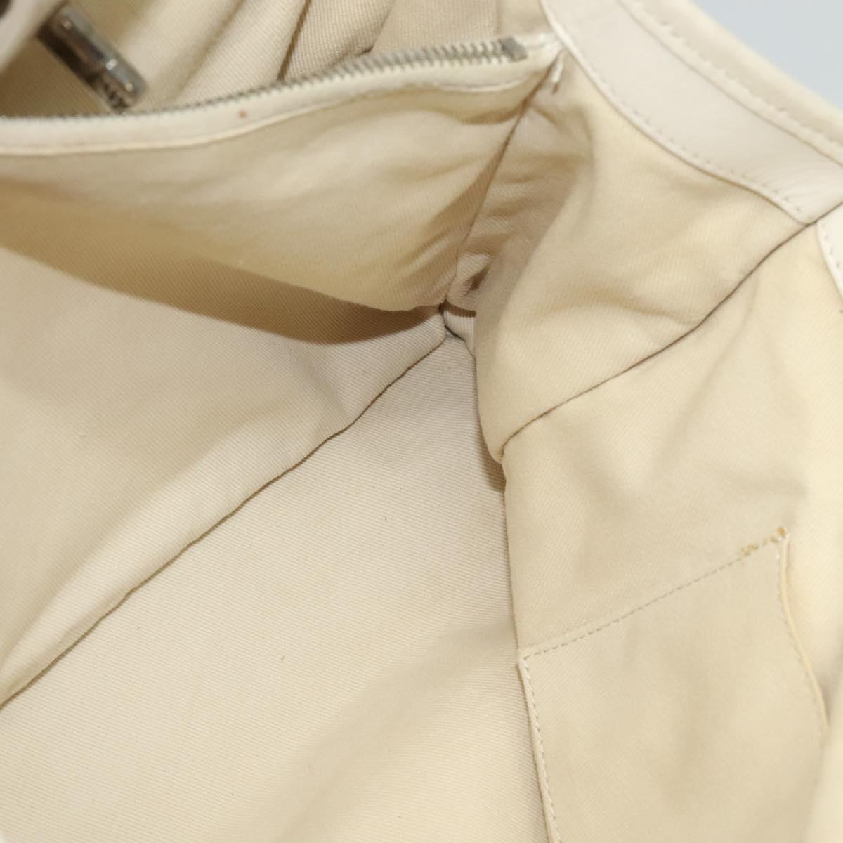 Chanel Deauville Tote Perforated leather, WHITE, LEATHER, Tote bag