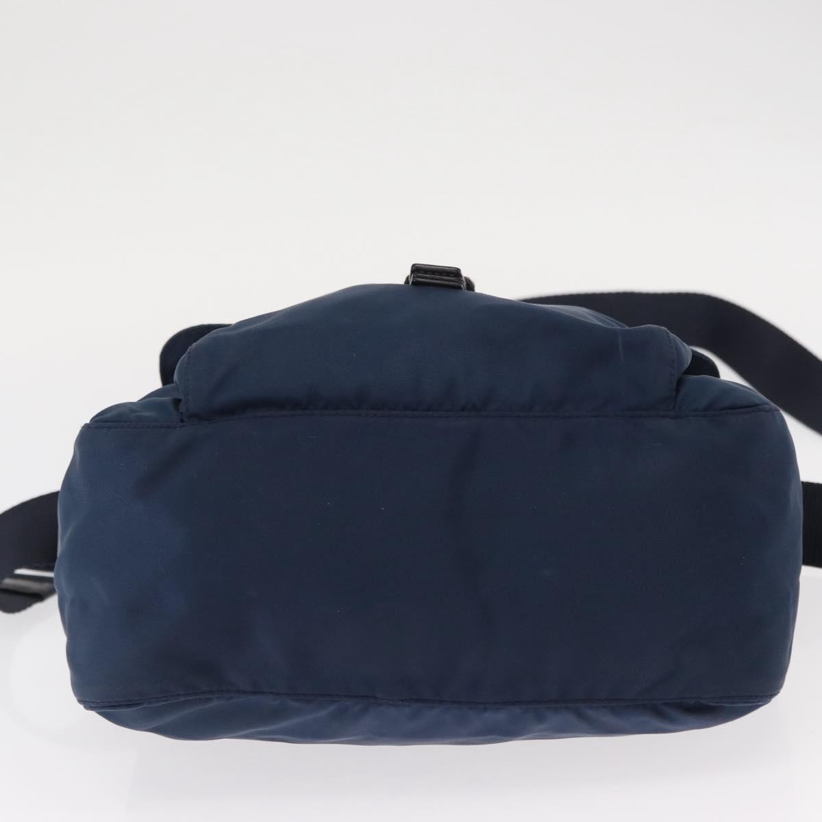 Prada Buckle Messenger Bag Tessuto, NAVY, NYLON, Shoulder bag