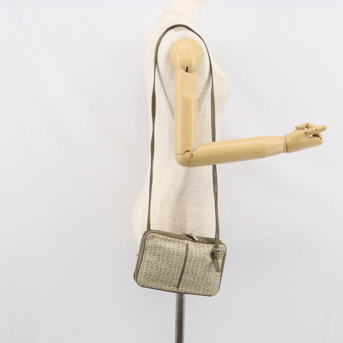 Celine C Macadam Shoulder bag Canvas, KHAKI, CANVAS, Shoulder bag
