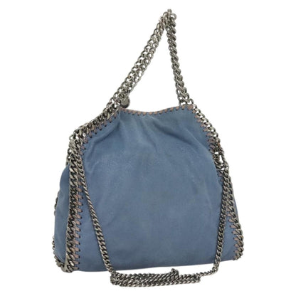 Stella McCartney Falabella Fold Over Crossbody Bag Suede, BLUE, SUEDE, Shoulder bag
