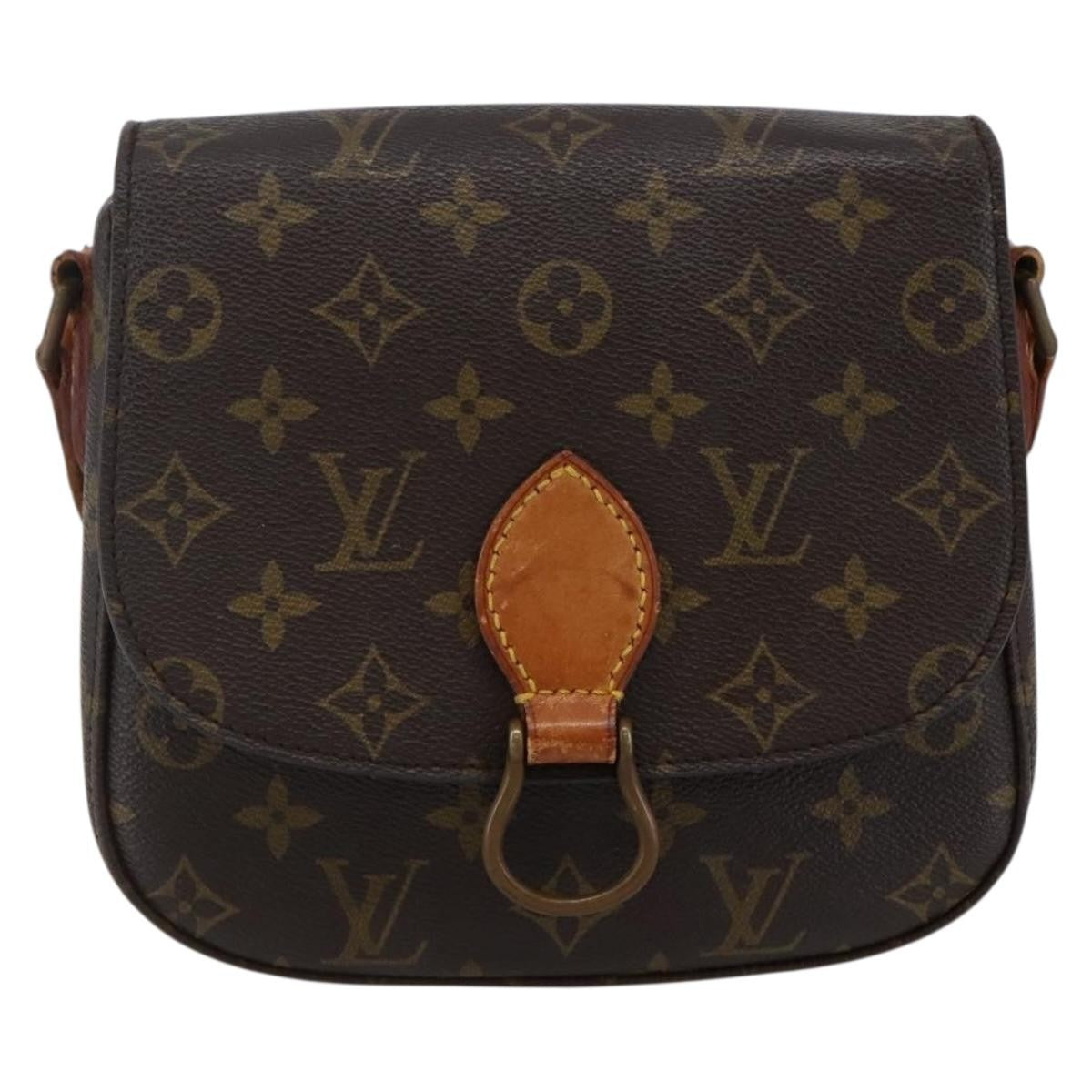 Louis Vuitton Saint Cloud Handbag Monogram Canvas, BROWN, CANVAS, Shoulder bag