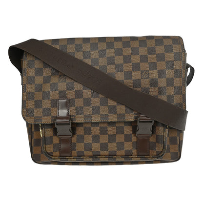 Louis Vuitton Melville Messenger Bag Damier, BROWN, CANVAS, Shoulder bag