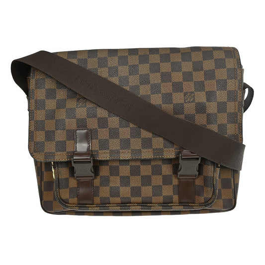 Louis Vuitton Melville Messenger Bag Damier, BROWN, CANVAS, Shoulder bag