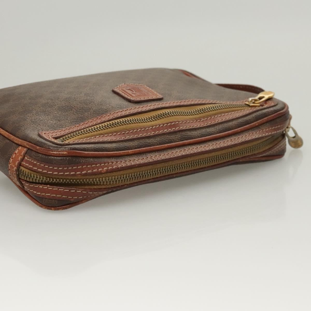 Celine Macadam Pochette Clutch, BROWN, CANVAS, Clutche & pouche