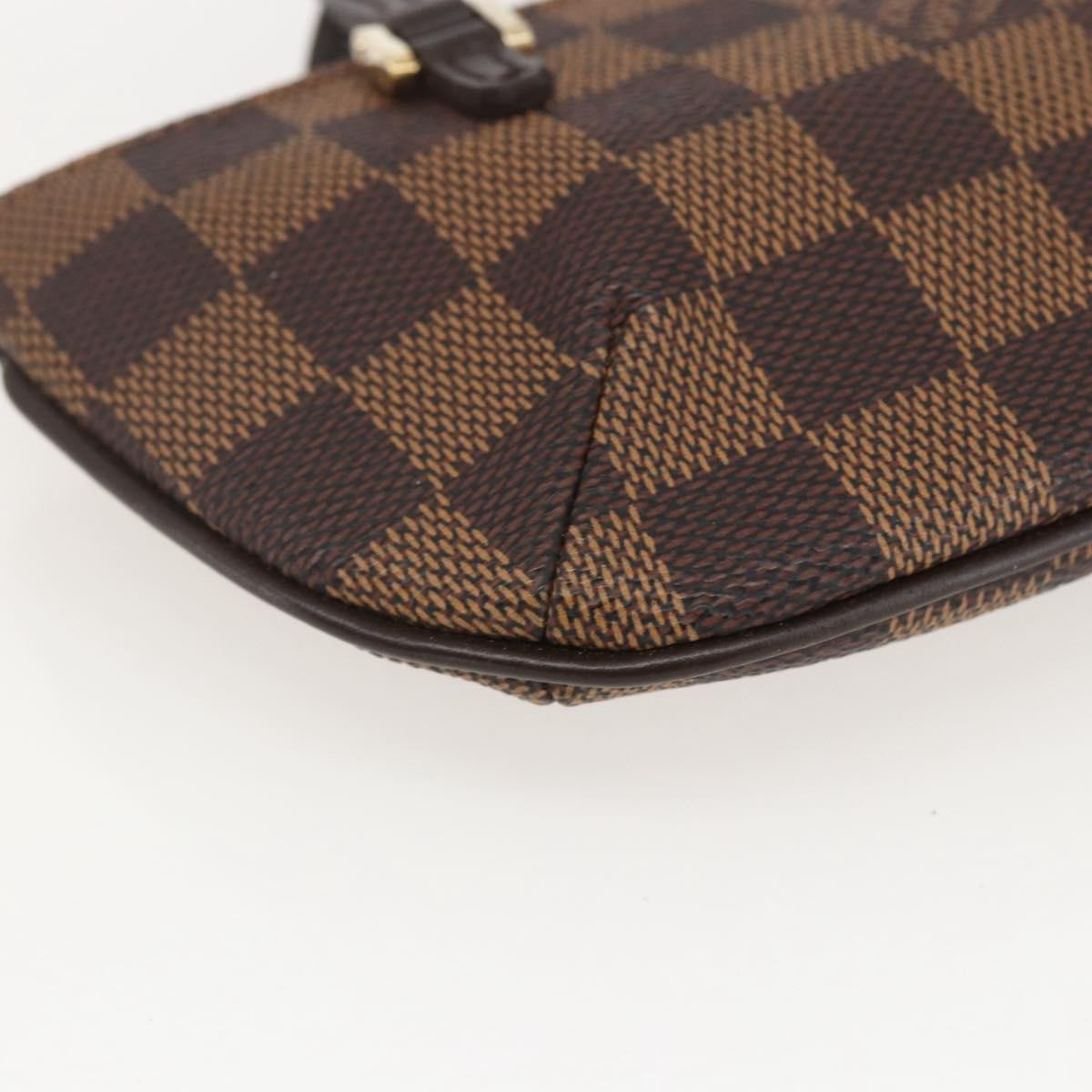 Louis Vuitton Manosque Pochette Damier, BROWN, CANVAS, Clutche & pouche