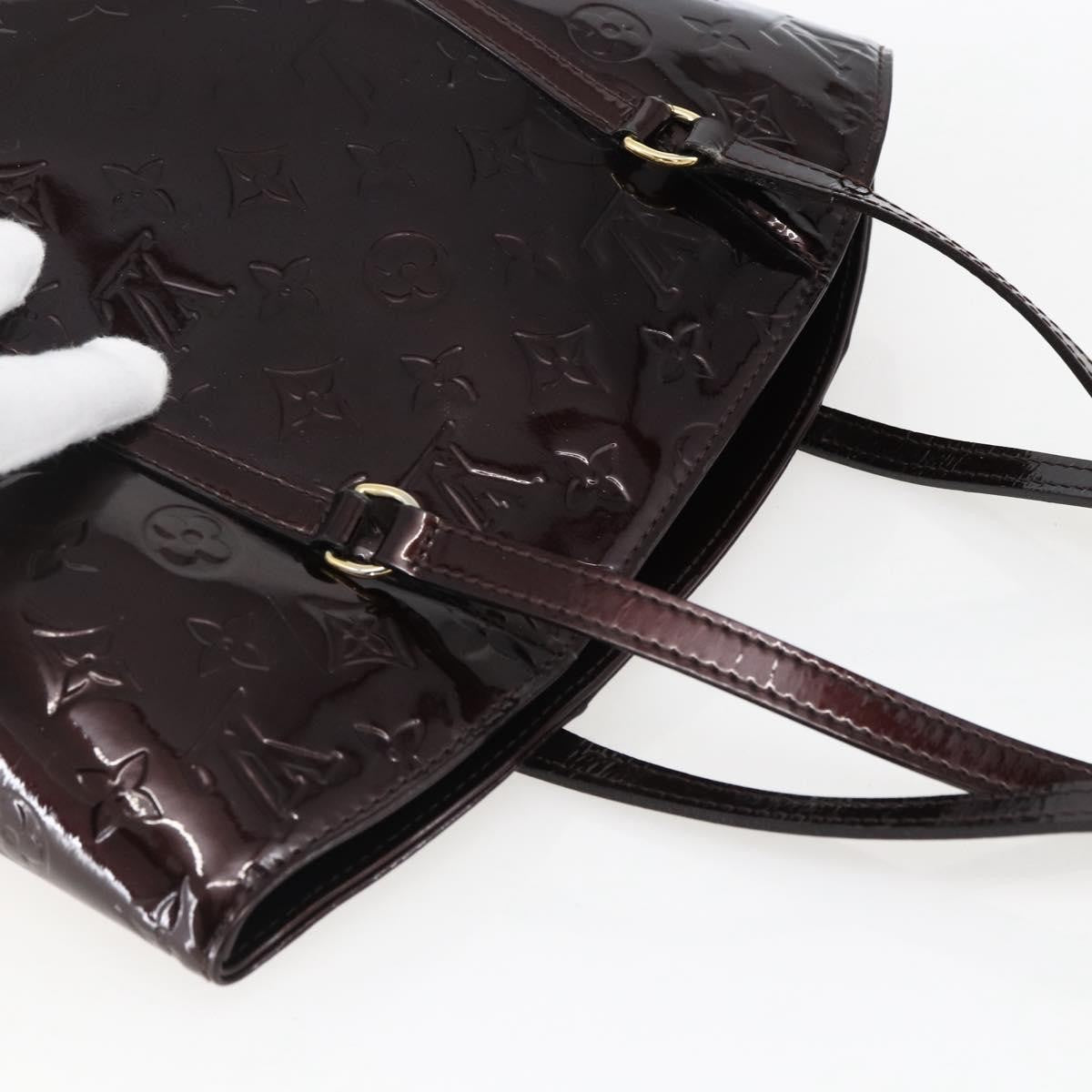 Louis Vuitton Avalon Handbag Monogram Vernis, PURPLE, PATENT_LEATHER, Tote bag