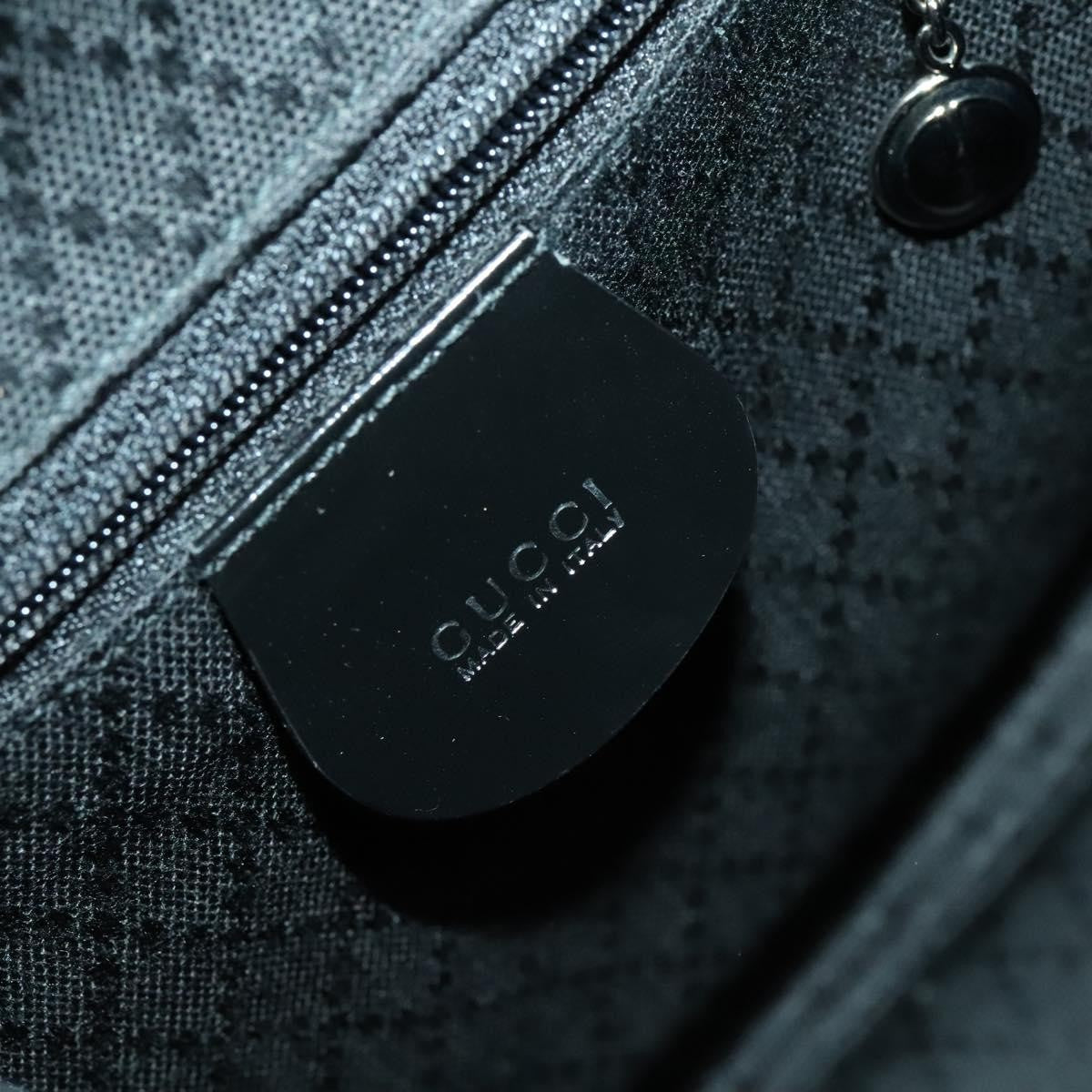 Gucci Vintage Bamboo Backpack Canvas and Leather, BLACK, CANVAS, Backpack