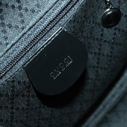 Gucci Vintage Bamboo Backpack Canvas and Leather, BLACK, CANVAS, Backpack