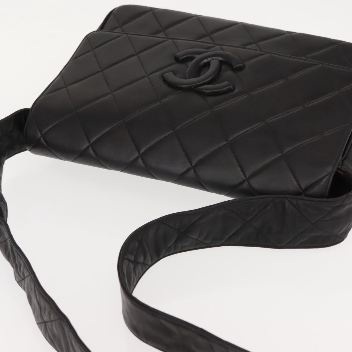 Chanel Vintage CC Square Flap Bag Quilted Lambskin, BROWN, LEATHER, Shoulder bag