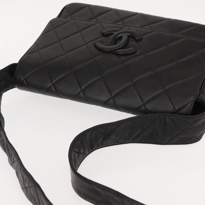 Chanel Vintage CC Square Flap Bag Quilted Lambskin, BROWN, LEATHER, Shoulder bag