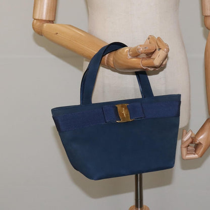 Salvatore Ferragamo Vala Handbag Suede, BLUE, SUEDE, Handbag