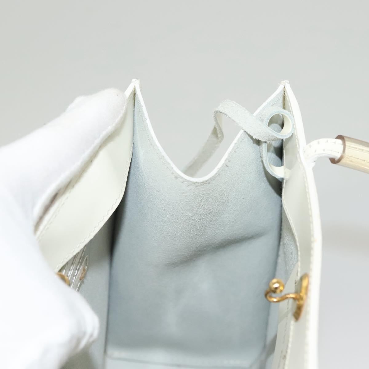 Salvatore Ferragamo Vintage Handbag Patent leather, WHITE, PATENT_LEATHER, Handbag