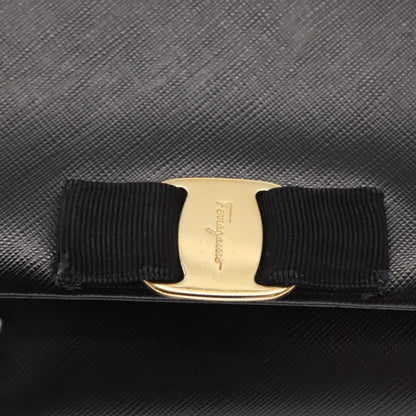 Salvatore Ferragamo Vala Chain Shoulder bag Leather, BLACK, LEATHER, Shoulder bag