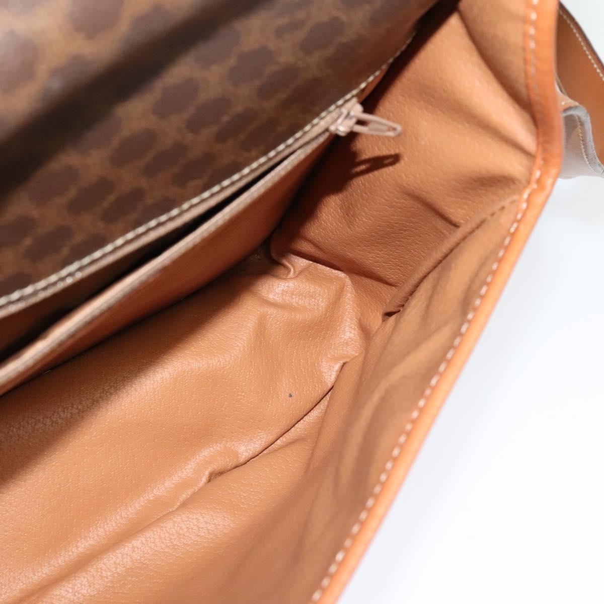 Celine Macadam Shoulder Bag PVC Leather, BROWN, CANVAS, Shoulder bag