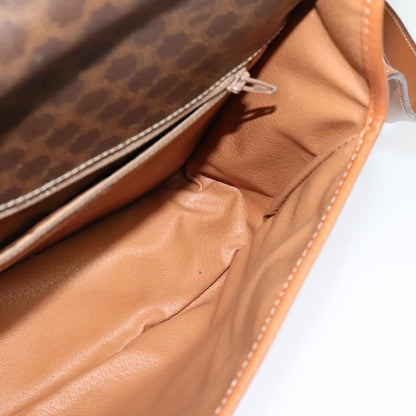 Celine Macadam Shoulder Bag PVC Leather, BROWN, CANVAS, Shoulder bag