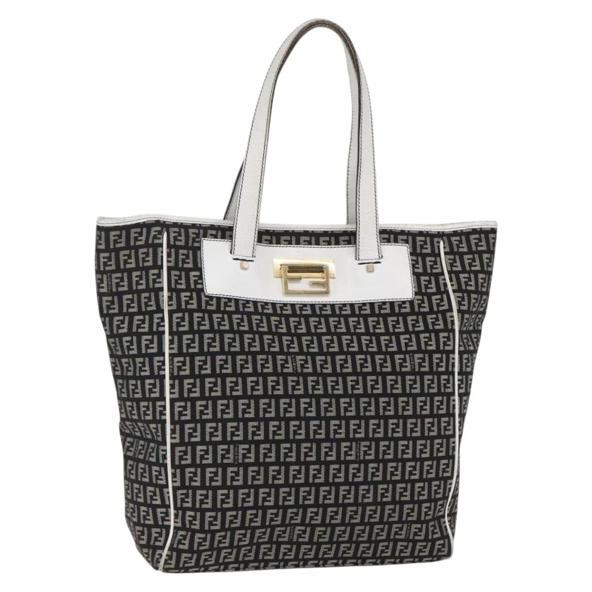 Fendi Zucca Tote bag Canvas, BLACK, CANVAS, Tote bag