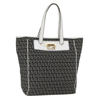 Fendi Zucca Tote bag Canvas, BLACK, CANVAS, Tote bag
