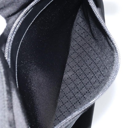Gucci Vintage Bamboo Handle Bag Nylon, Black, Nylon, Handbag
