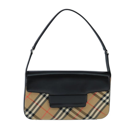Burberry Nova check Shoulder bag Canvas, BEIGE, CANVAS, Shoulder bag