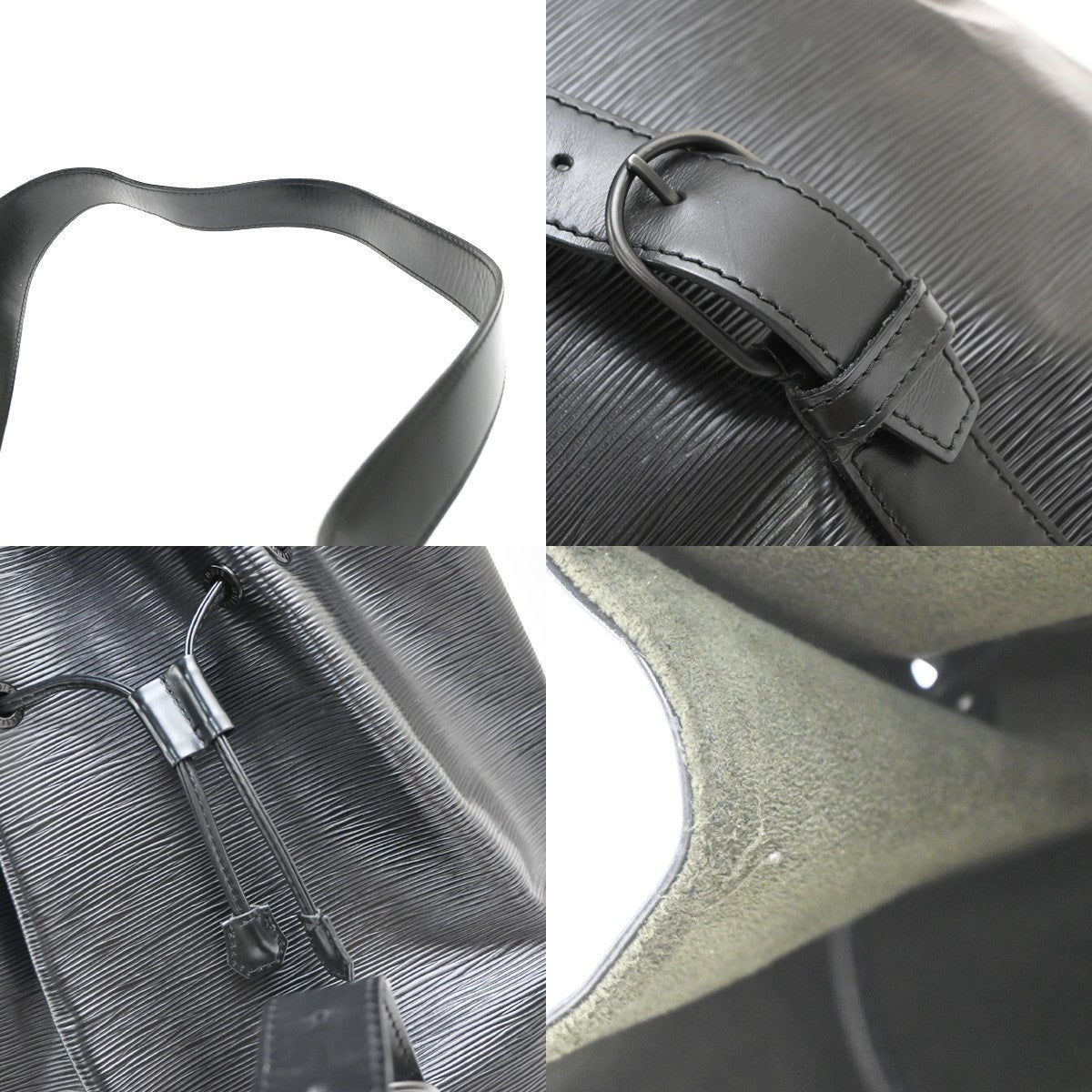 Louis Vuitton Sac a Dos Drawstring Backpack Epi Leather, BLACK, LEATHER, Backpack