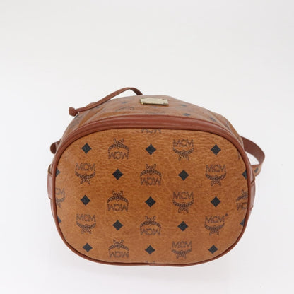 MCM Visetos Shoulder bag Canvas and Leather, BROWN, CANVAS, Shoulder bag