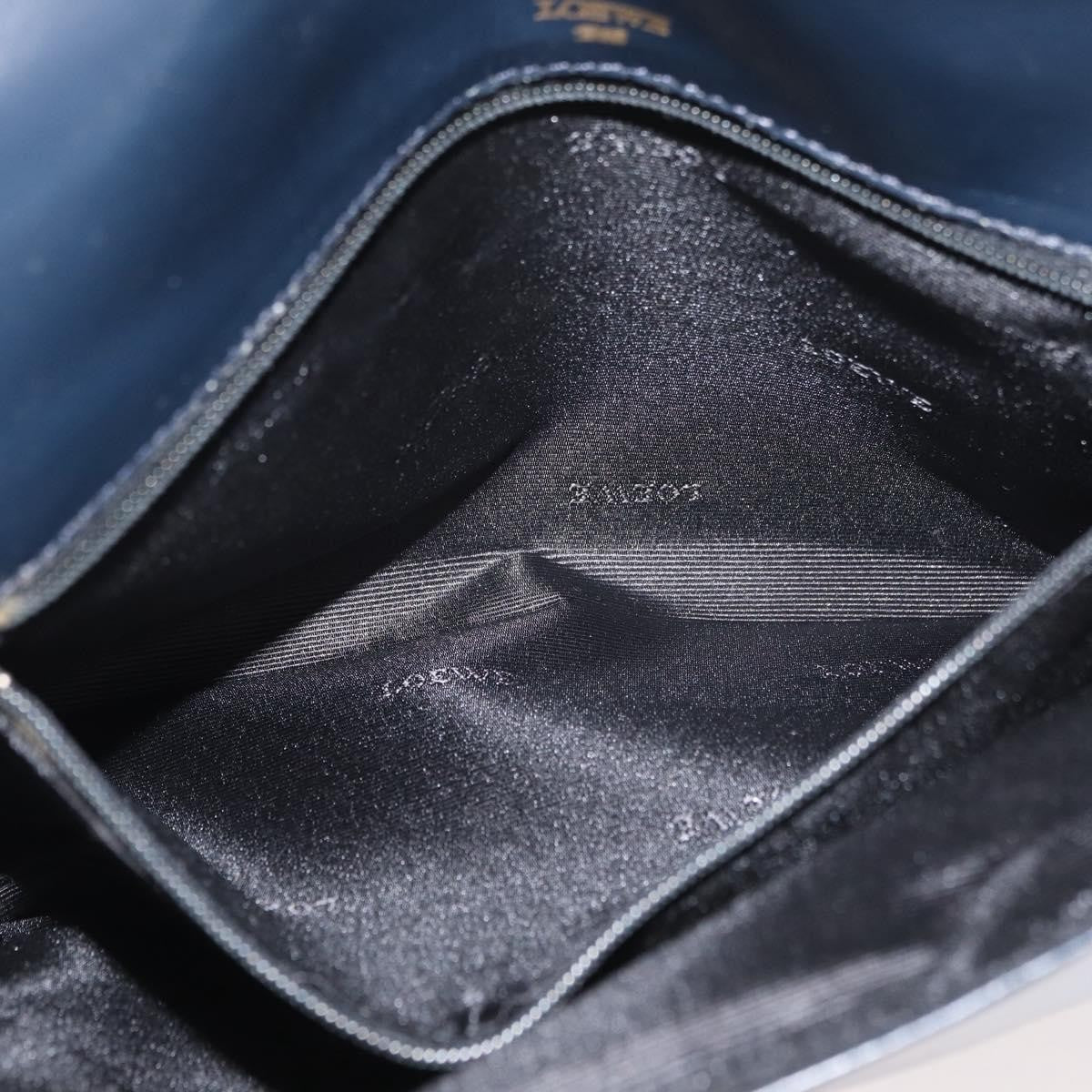 Loewe Anagram Shoulder Bag Leather, Navy, Leather, Shoulder Bag