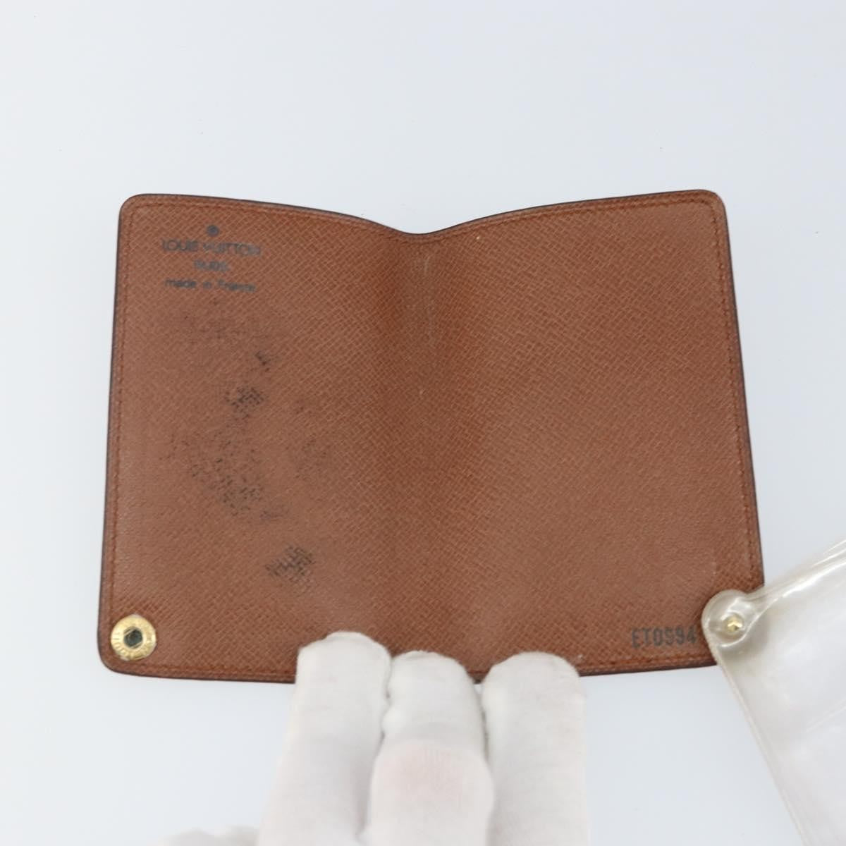 Louis Vuitton Porte Cartes Pression Card Case Monogram Canvas, BROWN, CANVAS, Card Holders