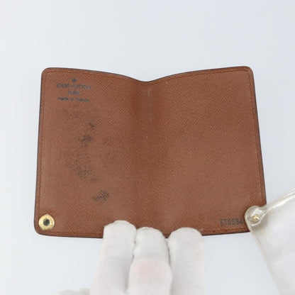 Louis Vuitton Porte Cartes Pression Card Case Monogram Canvas, BROWN, CANVAS, Card Holders