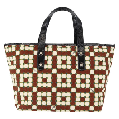Bally Vintage Handbag Canvas, Brown, Canvas, Handbag