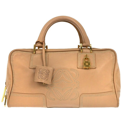 Loewe Amazona Bag Leather, BEIGE, LEATHER, Handbag