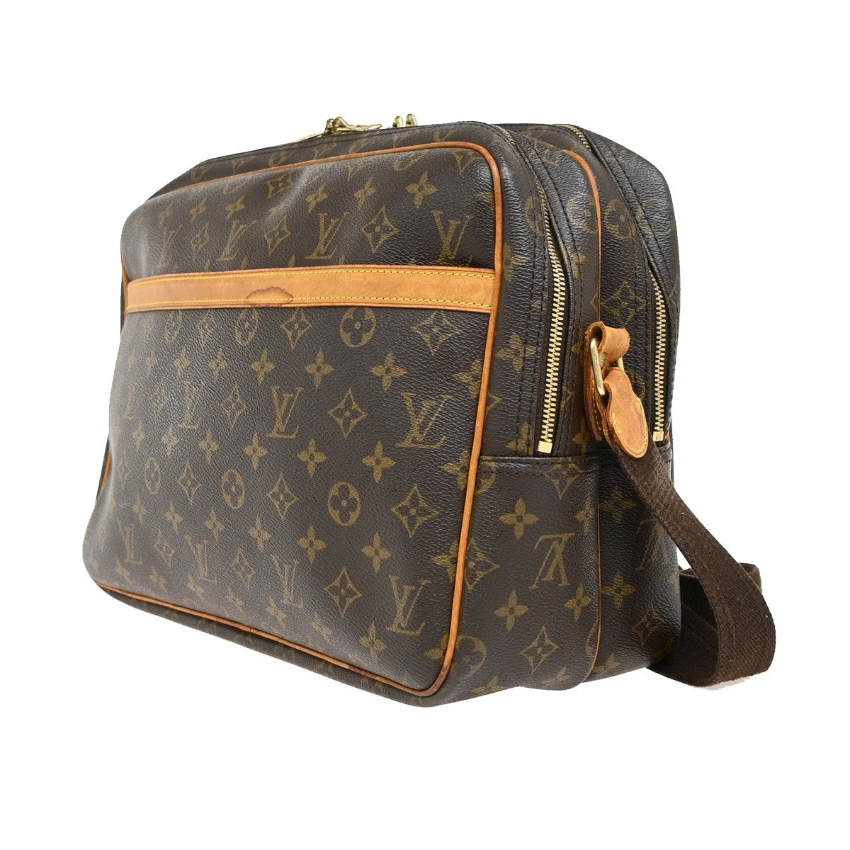 Louis Vuitton Reporter Bag Monogram Canvas, BROWN, CANVAS, Crossbody bag