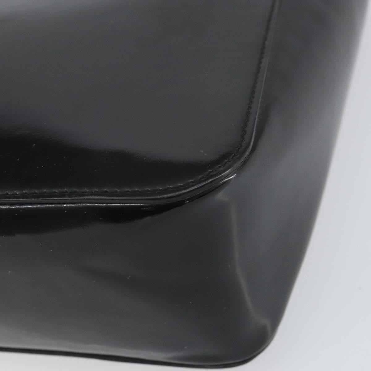 Gucci Vintage Bamboo Handle Bag Patent leather, BLACK, PATENT_LEATHER, Handbag
