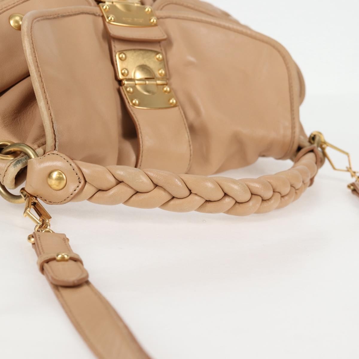 Miu Miu Coffer Convertible Hobo Matelasse Leather, BEIGE, LEATHER, Handbag