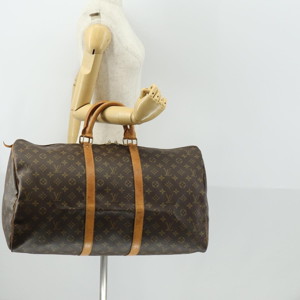 Louis Vuitton Keepall Bag Monogram Canvas, Brown, Canvas, Travel Bag